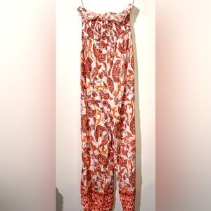 NWT ANGIE Orange and‎ Brown Sleeveless Jumper - Medium